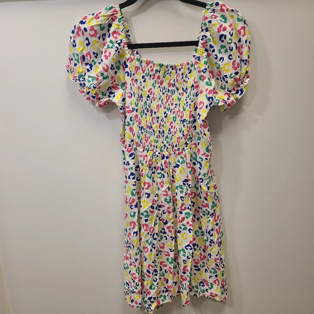NEW Cabana Crown & Ivy Sz Medium dress multicolored leopard print Lisa FrankNew - Picture 4 of 11
